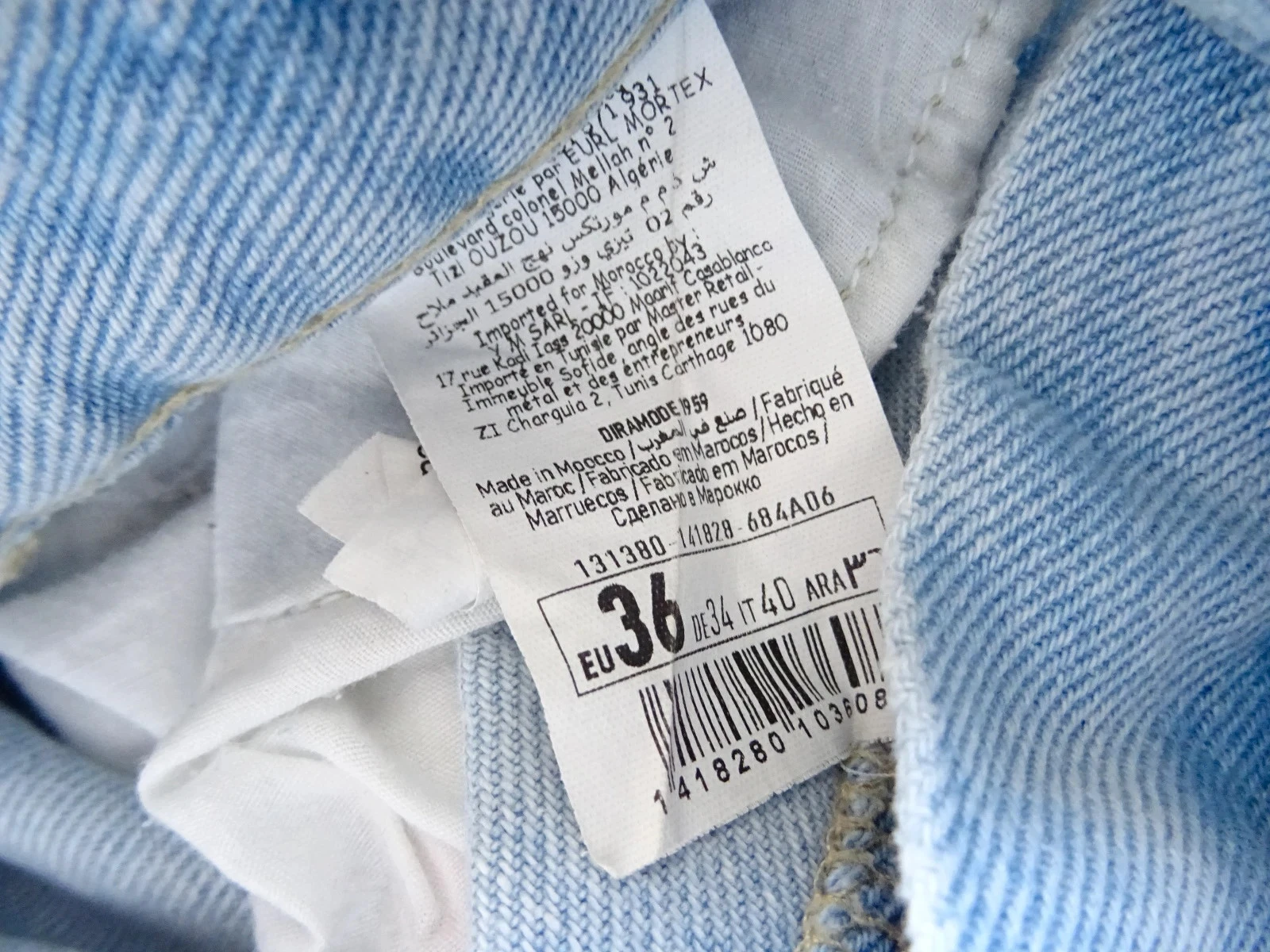 Camiseta corta azul de manga larga Pimkie talla 36 – photo 3